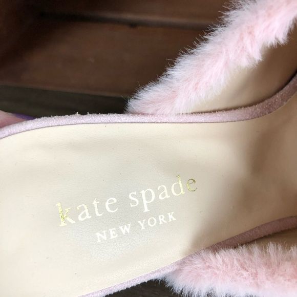 Kate Spade Josie Pink Faux Fur Slippers - Picture 15 of 16